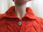 Preview: Aran Damen Strickjacke -Button Cable B940 660